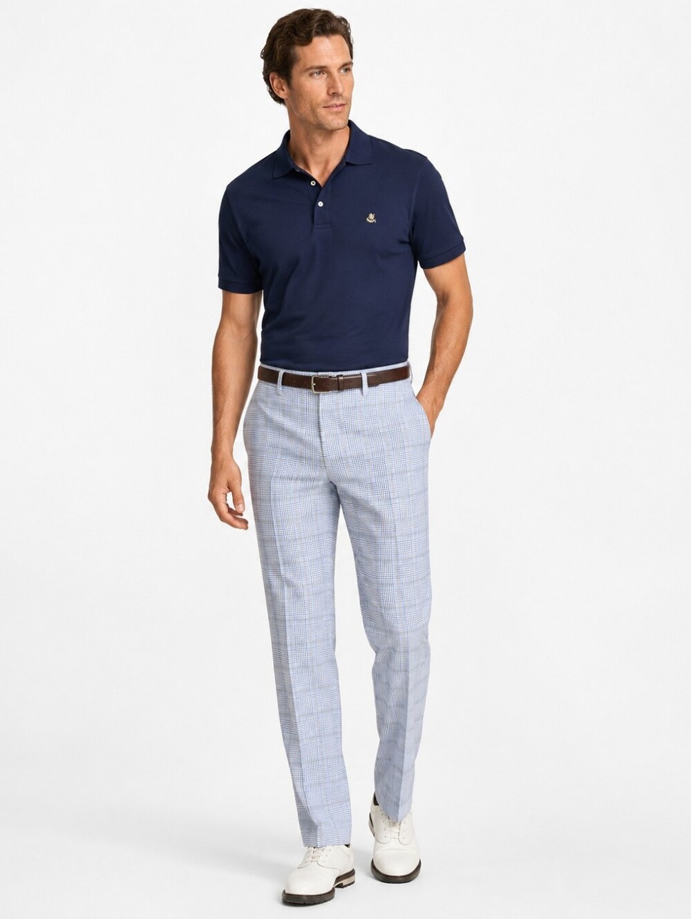 Brooks Brothers St. Andrews Links Blue Glen Plaid Golf Pants W34 L30